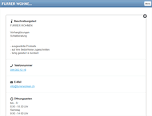 Tablet Screenshot of furrerwohnen.ch